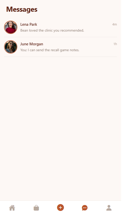 Only Pets: Owner-to-owner messaging and recommendation follow-up